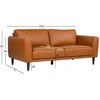 Lova 3-vietė sofa „HAVANNA“, konjako rudos spalvos