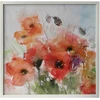 Sienų meno kūrinys WALLY 40x40cm, aguonos