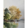Sienų meno kūrinys WALLY 45x60cm, Miškas prie ežero