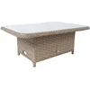 Stalas PACIFIC 120x80x46/65cm, pilkšvai smėlio spalvos