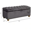 Home4You Suoliukas HOLMES VELVET 112x46xH47cm, tamsiai pilkas aksomas