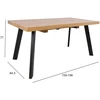 Home4You Valgomasis stalas BRIGIT 159/198x84,5xh77cm