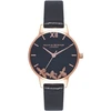 Laikrodis OLIVIA BURTON OB16CH06. Kwarcowy, Kolor juoda. Kobieta.