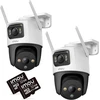 Rinkinys 2 IP kamerų IMOU Cruiser Dual 10MP (5MP + 5MP) su 32GB atminties kortelėmis