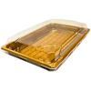 Plastikinis indelis su dangteliu 1vnt užkandžiams 24,5 x 15 x 5 cm