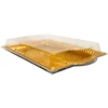 Plastikinis padėklas su dangteliu 1vnt užkandžiams 40,5 x 26,5 x 6 cm