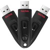 3er Pack SanDisk Ultra Typ-A 32GB USB-Stick Ohne Schutzkappe, bis zu 100 MB/s, USB 3.2 Gen 1x1 (5 Gbit/s)