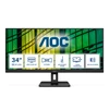 Monitoriius AOC Essential-line U34E2M/BK / 34 inch/Panel VA / WQHD 3440 x 1440 / 100 Hz / 300 cd/m² / 2xHDMI, DisplayPort / Tilt