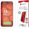 Apple iPhone 16 Pro tikras ekrano stiklas + dėklas, pagamintas „Displex“, skaidrus