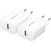 Intenso Power Adapteris W5A Double Pack, 5W, Baltas, Indoor, 120 - 140 V, 50/60 Hz, 5 W, 5 V, Baltas