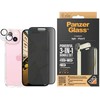 Panzer Glass PanzerGlass Privacy Bundle 3in1 dėklas telefonui skaidrus + privacy glass + kameros apsauga Apple iPhone 15