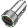 Įkroviklis Pedea PEDEA KFZ-Schnelladegerät "Dual" PD 20 W USB Type A/C, sidabrinis