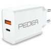 Įkroviklis Pedea PEDEA Schnellladegerät Dual PD 20 Watt USB Typ A/C, baltas