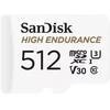 Atminties kortelė SanDisk High Endurance microSDXC 512GB, su adapteriu
