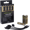 Atminties kortelė VERICO LoopEnergy 4-Pack AAA PRO - Wiederaufladbare USB-C Batterie AA 1,5V 1125mWh (750mAh) Li-Ion, USB-C, 4er Pack AA, 1 Kabelis USB -A auf 4 x USB-C
