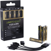 Atminties kortelė VERICO LoopEnergy 4-Pack AAA PRO - Wiederaufladbare USB-C Batterie AA 1,5V 1125mWh (750mAh) Li-Ion, USB-C, 4er Pack AA, 1 Kabelis USB -A auf 4 x USB-C