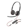 Hewlett Packard (HP) Poly BLACKWIRE,C3225 USB-A Poly USB-A Ausinės Su mikrofonu Juodas USB Type-A su laidu