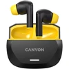 CANYON ausinės HEXAGON 7 TWS ANC+ENC Belaidės Charge Juodas Geltona