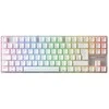 CHERRY MX 8.2 Pro TMR Belaidė klaviatūra Gaming USB + RF belaidė + Bluetooth QWERTZ Niemiecki Sidabrinė, Baltas