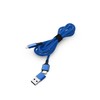 SMRTER Greitas didelės spartos duomenų kabelis, USB-C/USB-A – Lightning, kombinuotas kištukas, mėlynas