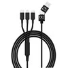 Smrter USB USB-A + USB-C kabelis - USB-C + microUSB + Žaibas 1,2 m Juodas (SCRTER _ HYDRA _ ULT _ BK)