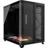Corsair AIR 5400 LX-R LINK PC Case, Mid-Tower, Tempered Glass, RGB – Juodas, includes 3x 120mm Fans