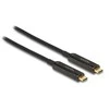 Delock Aktives Optisches USB-C Videokabel 4K 60Hz (juodas, 5 Meter)
