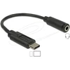 DELOCK garso adapteris USB Type-C vyriškas > Stereo lizdas, moteriškas 14 cm