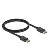 Delock DisplayPort laidas 10K 60 Hz 54 Gbps plastikinis korpusas 1 m