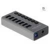 Delock External SuperSpeed USB Hub su 7 prievadais + jungikliu