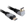 Delock kabelis HDMI A kištukas > HDMI A kištukas kampinis 4K 1 m