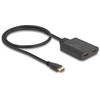 Delock Delock HDMI Switch 2 x HDMI in zu 1 x HDMI out 8K 60 Hz mit integriertem Kabelis 50 cm