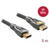 Delock kabelis Displayport 1.2 vyriškas > Displayport vyriškas 4K 5 m PREMIUM
