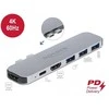 „Delock“ prijungimo stotelė, skirta „MacBook Dual HDMI 4K / PD / Hub“.