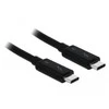 DELOCK laidas Thunderbolt 3 USB-C kištukas > USB-C vyriškas pasyvus 0,5 m 5 A 40 Gb/s juodas