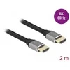Delock Ultra High Speed HDMI kabelis 48 Gbps 8K 60 Hz pilkas 2 m sertifikuotas