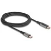 Delock USB 2.0 Kabelis USB Type-C™ Stecker zu Stecker PD 3.0 100 W mit Leistungsanzeige 2 m