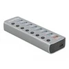 Delock USB 3.2 Gen 1 šakotuvas su 7 prievadais + 1 greito įkrovimo prievadu + 1 USB-C™ PD 3.0 prievadu