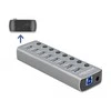 Delock USB 3.2 Gen 1 šakotuvas su 7 prievadais + 1 greito įkrovimo prievadu + 1 USB-C™ PD 3.0 prievadu