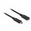 DELOCK ilginimo laidas SuperSpeed USB USB 3.1 Gen 1 USB Type-C male > moteriškas 3 A 2,0 m juodas