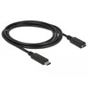 DELOCK ilginimo laidas SuperSpeed USB USB 3.1 Gen 1 USB Type-C male > moteriškas 3 A 2,0 m juodas