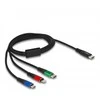 Delock USB Ladekabel 3 viename USB Type-C zu Lightning / Micro USB / USB Type-C
