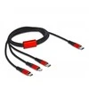 „Delock“ USB įkrovimo laidas „3 in 1 Type-C™“ su „Lightning™“ / „Micro USB“ / „Type-C™“ 1 m