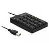 DELOCK USB klaviatūra 19 klavišų juodos spalvos