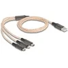 Delock USB RGB Ladekabel 3 in 1 Typ-A zu Lightning™ / Micro USB / USB Type-C™ 1,20 m