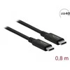 Delock USB4™ 40 Gbps bendraašis 0,8 m kabelis