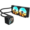 GIGABYTE vandens aušintuvas GAMING 240, 2x120mm, ARGB, LGA1851, AM5, juodas