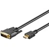 Goobay 1m HDMI / DVI-D kabelis 19pol. [HDTV (1080p), paauksuoti kontaktai, suformuotos jungtys]
