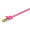 „Goobay Wentronic“ goobay – Patch kabelis – RJ-45 (M) iki RJ-45 (M) – 1,0 m – SFTP, PiMF – Cat.7 RohCable – be halogenų, formos, be Haken – rausvai raudonas (91587)