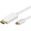 Goobay 52861 Mini DisplayPort/HDMI adapterio laidas 1.2, paauksuotas, 2 m, baltas